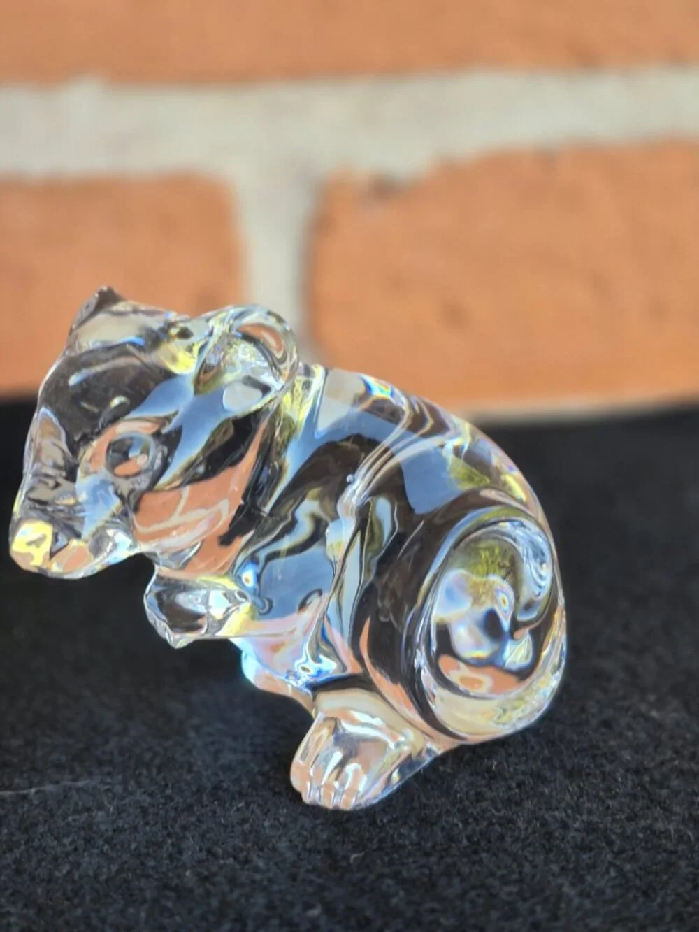 Vintage Princess House Pets Collection 24% Lead Crystal Mouse Figurine